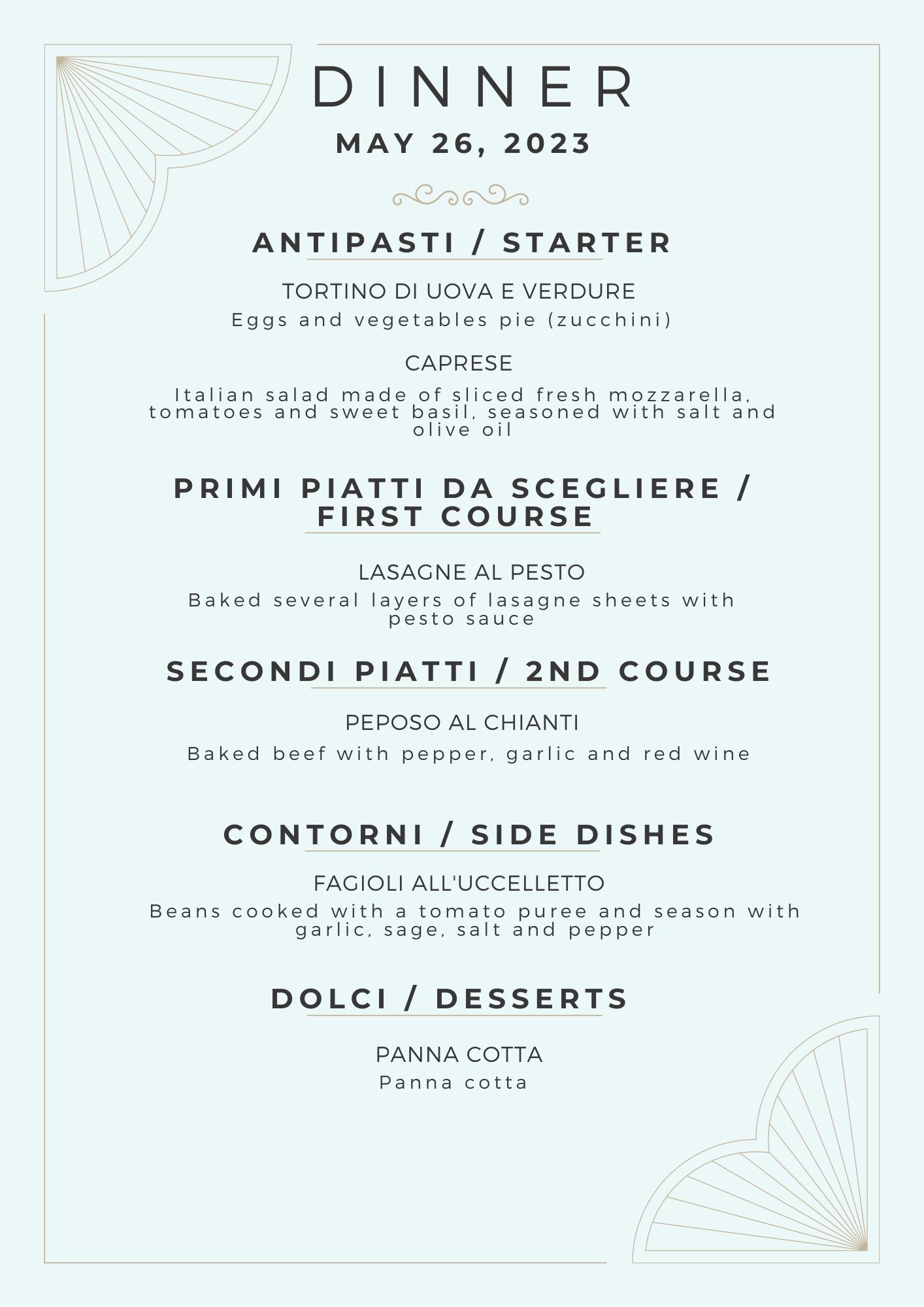 Dinner 5.26.23